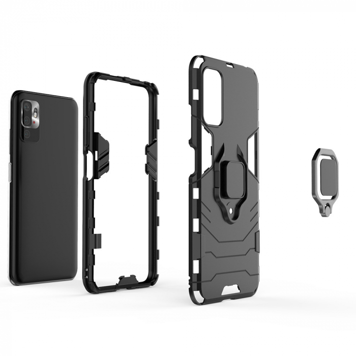 Husa Xiaomi Poco M3 Pro, Techsuit Shield Ring, Negru [6]