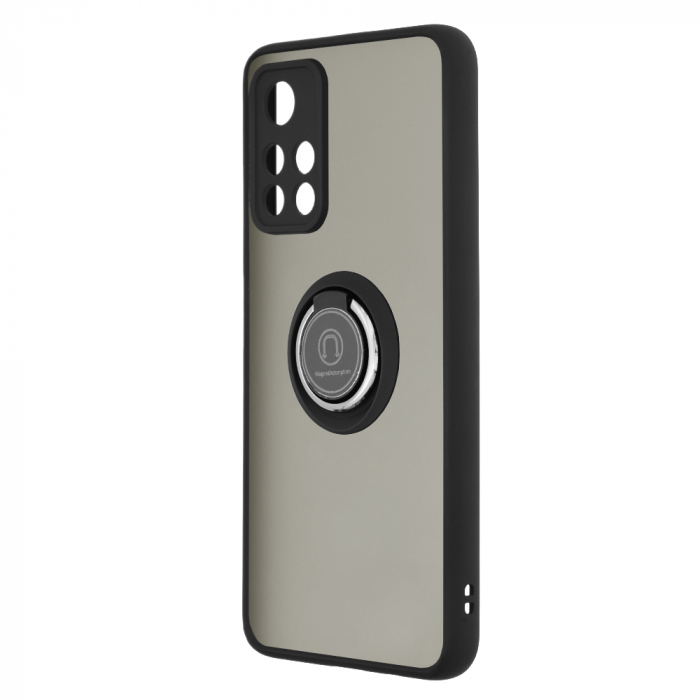 Husa Xiaomi Poco M4 Pro 5G cu inel suport stand magnetic, Negru [2]
