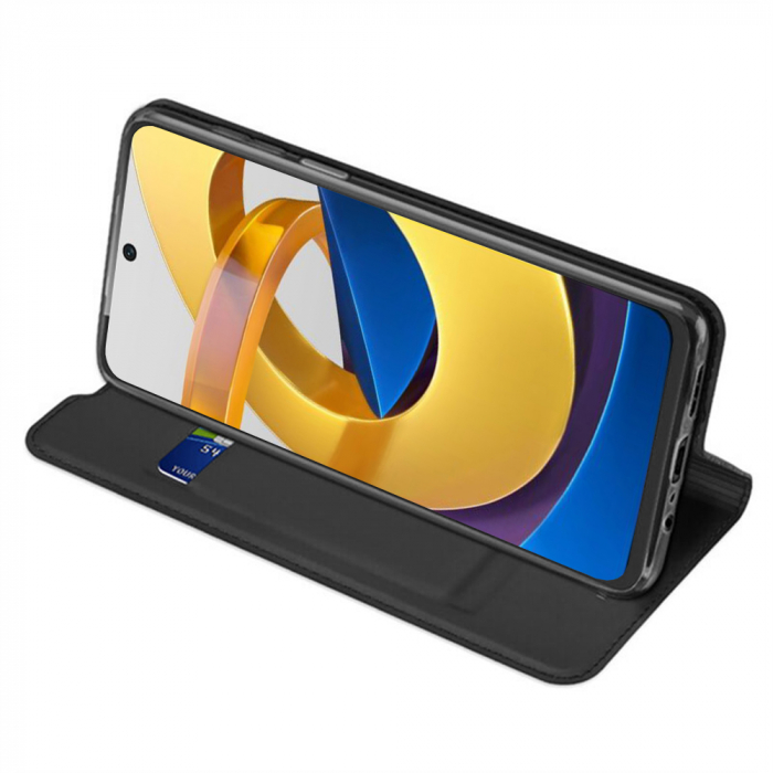 Husa Xiaomi Poco M4 Pro 5G, Dux Ducis Skin Pro Flip Book, Negru [2]