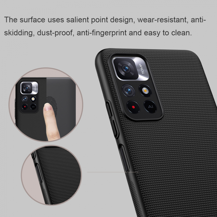 Husa Xiaomi Poco M4 Pro 5G, Nillkin Super Frosted Shield, Negru [8]