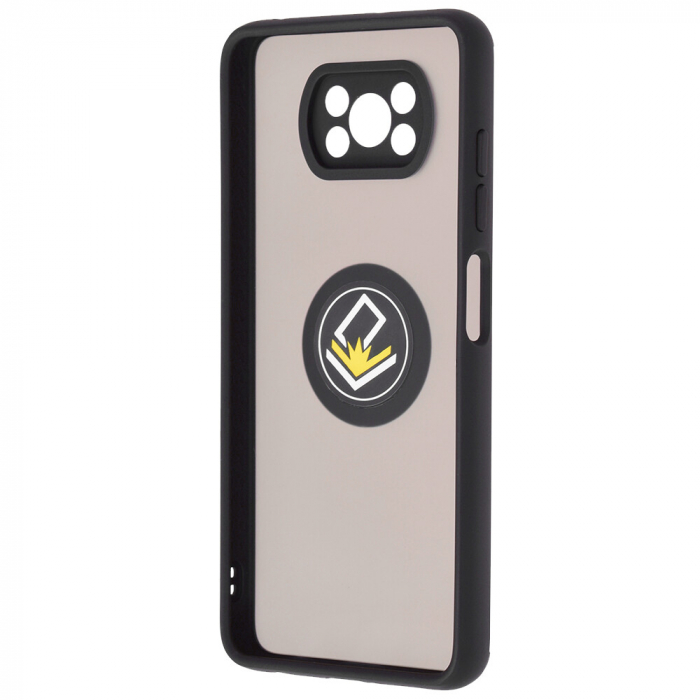 Husa Xiaomi Poco X3 NFC cu inel suport stand magnetic, Negru [5]