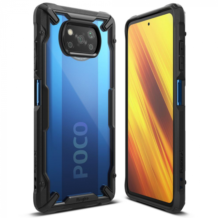 Husa Xiaomi Poco X3 NFC, Ringke Fusion X, Negru [2]