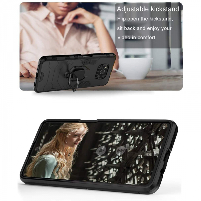 Husa Xiaomi Poco X3 NFC, Techsuit Shield Ring, Negru [11]