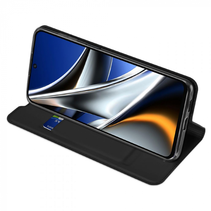 Husa Xiaomi Poco X4 Pro 5G, Dux Ducis Skin Pro Flip Book, Negru [3]