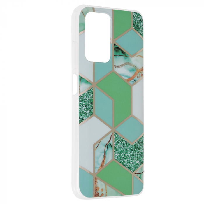Husa Xiaomi Redmi 10, Techsuit Marble Series, Green Hex [2]