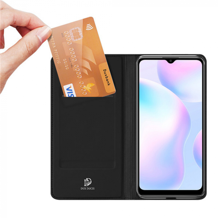 Husa Xiaomi Redmi 9A, Dux Ducis Skin Pro Flip Book, Negru [4]