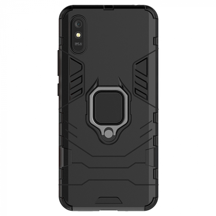 Husa Xiaomi Redmi 9A, Techsuit Shield Ring, Negru [2]
