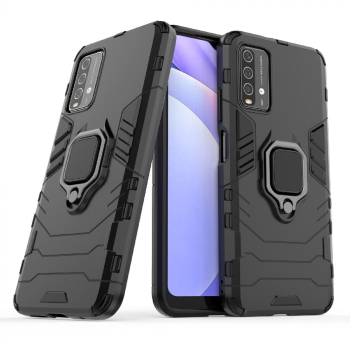 Husa Xiaomi Redmi 9T, Techsuit Shield Ring, Negru [7]