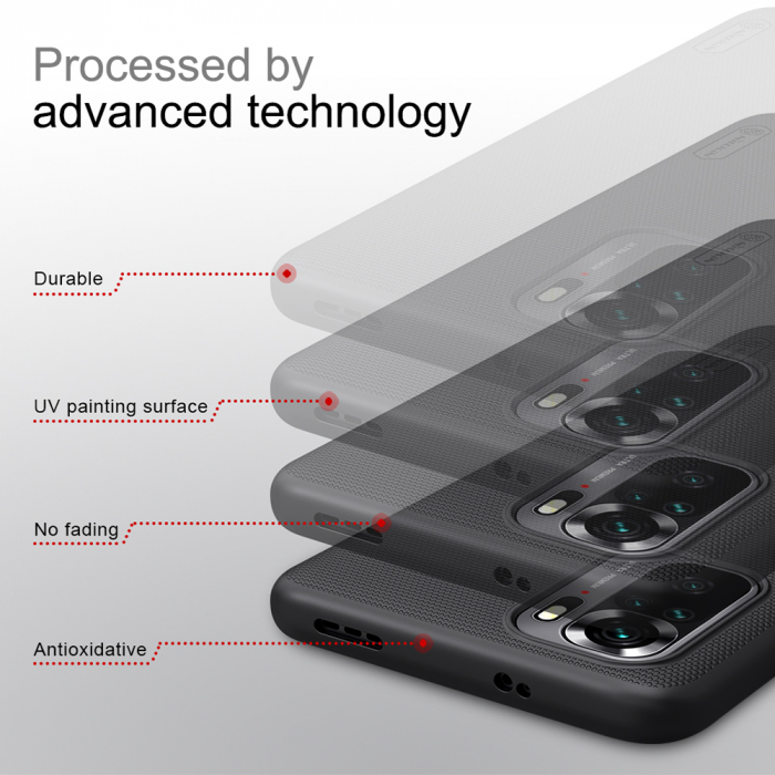 Husa Xiaomi Redmi Note 10 / 10S, Nillkin Super Frosted Shield, Negru [3]