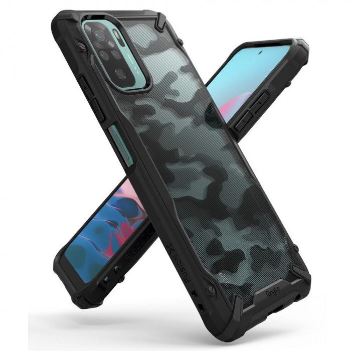 Husa Xiaomi Redmi Note 10 / 10S, Ringke Fusion X, Camo Black [2]
