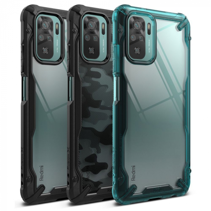 Husa Xiaomi Redmi Note 10 / 10S, Ringke Fusion X, Camo Black [9]