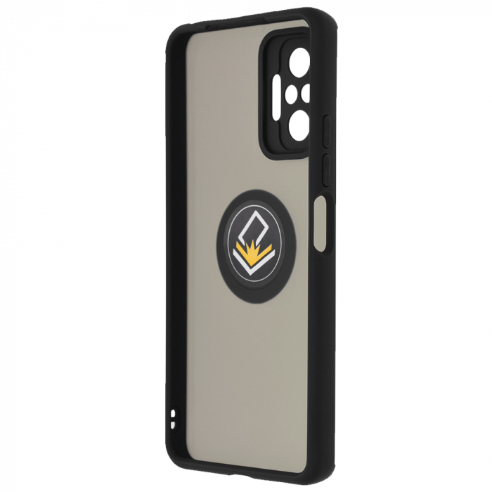 Husa Xiaomi Redmi Note 10 Pro cu inel suport stand magnetic, Negru [3]
