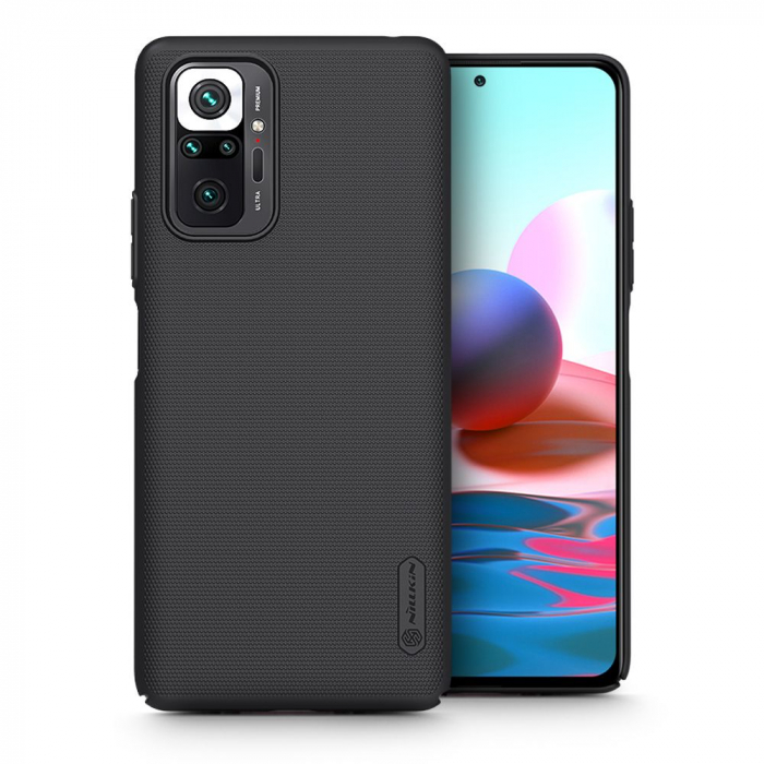 Husa Xiaomi Redmi Note 10 Pro, Nillkin Super Frosted Shield, Negru [2]