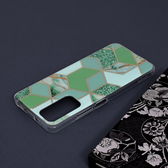 Husa Xiaomi Redmi Note 11 / 11S, Techsuit Marble Series, Green Hex [4]