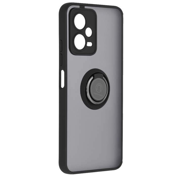 Husa Xiaomi Redmi Note 12 5G cu inel suport stand magnetic, Negru [9]
