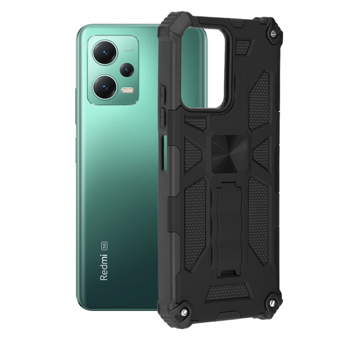 Husa Xiaomi Redmi Note 12 5G, Techsuit Blazor, Negru [1]