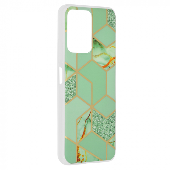 Husa Xiaomi Redmi Note 12 5G, Techsuit Marble Series, Green Hex [2]