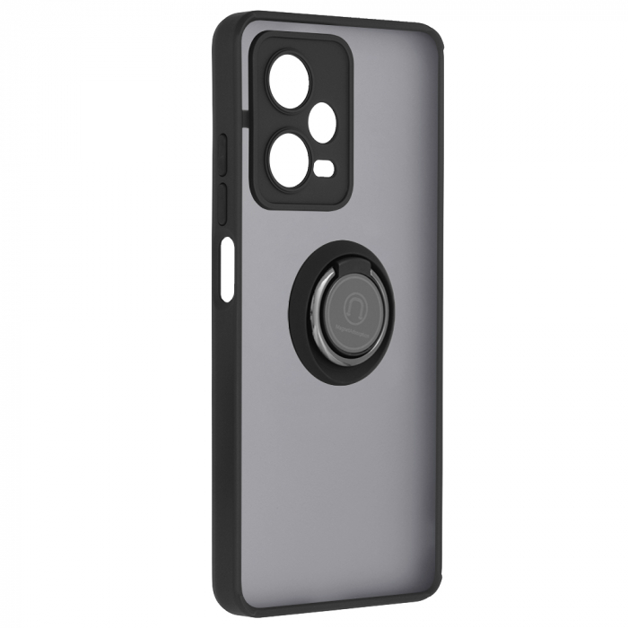 Husa Xiaomi Redmi Note 12 Pro cu inel suport stand magnetic, Negru [9]