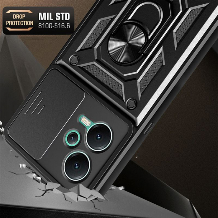 Husa Xiaomi Redmi Note 12 Pro+ cu protectie camera Techsuit CamShield Series, Negru [4]