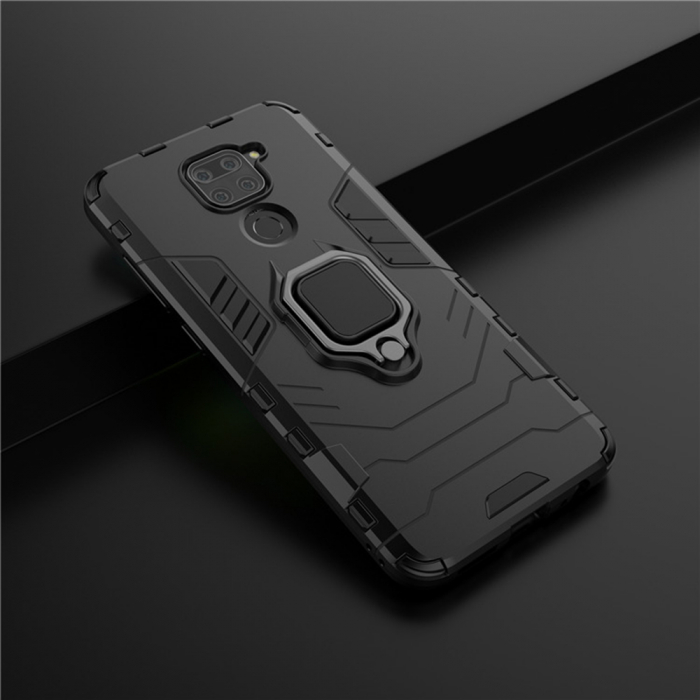 Husa Xiaomi Redmi Note 9, Techsuit Shield Ring, Negru [12]