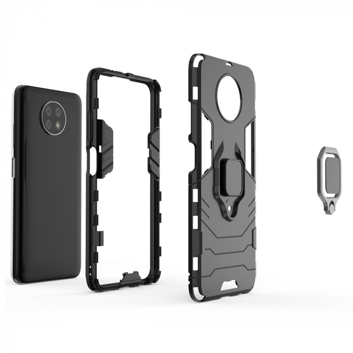 Husa Xiaomi Redmi Note 9T, Techsuit Shield Ring, Negru [7]