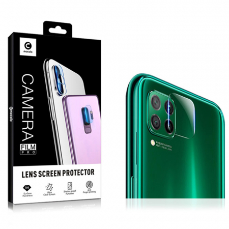Huawei P40 Lite - Folie sticla camera Huawei P40 Lite, Mocolo Full Clear, Transparent