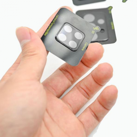 Folie sticla camera Motorola Moto G100, Mocolo Silk HD Pro, Negru [2]