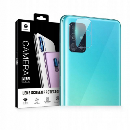 Galaxy A51 - Folie sticla camera Samsung Galaxy A51, Mocolo Full Clear, Transparent