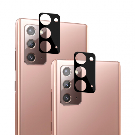 Galaxy Note 20 - Folie sticla camera Samsung Galaxy Note 20, Lito Metal Camera Glass, Negru/Transparent