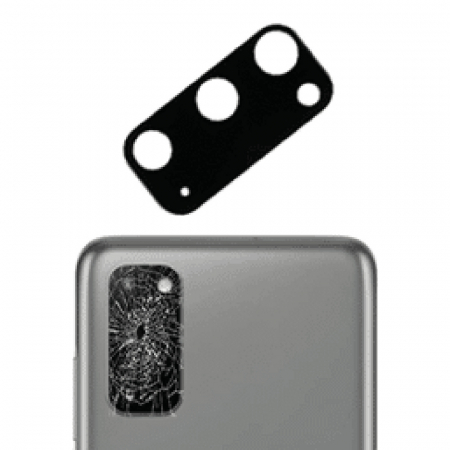Folie sticla camera Samsung Galaxy S20, Lito Metal Camera Glass, Negru/Transparent [2]