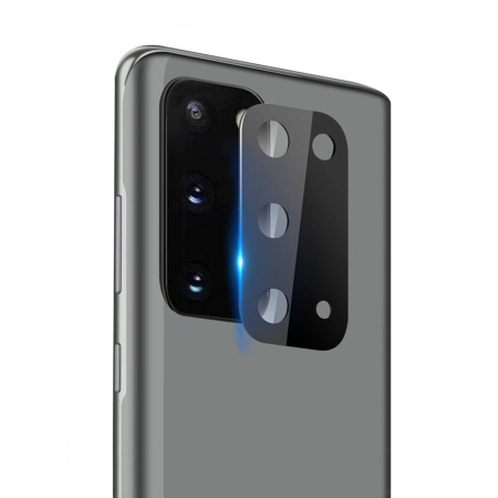 Folie sticla camera Samsung Galaxy S20, Lito Metal Camera Glass, Negru/Transparent [1]