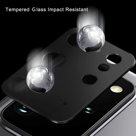 Folie sticla camera Samsung Galaxy S20 Plus, Lito Metal Camera Glass, Negru/Transparent [3]