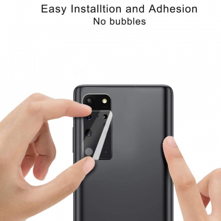 Folie sticla camera Samsung Galaxy S20 Plus, Lito Metal Camera Glass, Negru/Transparent [1]
