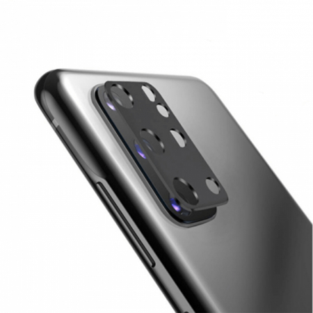 Folie sticla camera Samsung Galaxy S20 Plus, Lito Metal Camera Glass, Negru/Transparent [4]