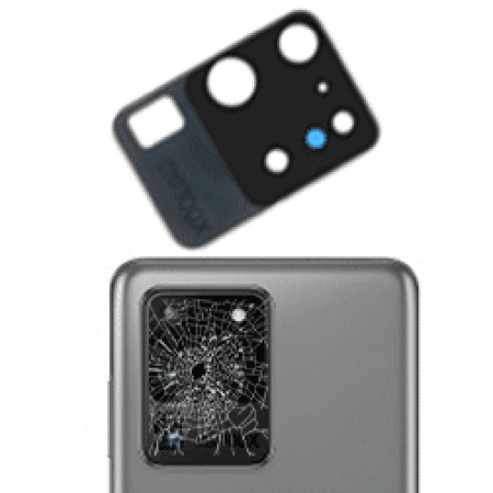 Folie sticla camera Samsung Galaxy S20 Ultra, Lito Metal Camera Glass, Negru/Transparent [4]