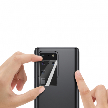 Folie sticla camera Samsung Galaxy S20 Ultra, Mocolo Silk HD Pro, Negru [5]