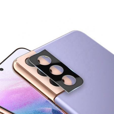 Folie sticla camera Samsung Galaxy S21, Mocolo Silk HD Pro, Negru [3]