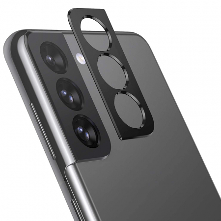 Folie sticla camera Samsung Galaxy S21 Plus, Lito Metal Camera Glass, Negru/Transparent [1]