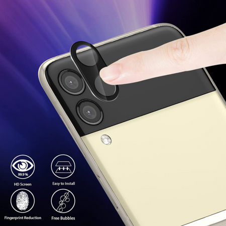 Folie sticla camera Samsung Galaxy Z Flip3 5G, Mocolo Silk HD Pro, Negru [2]