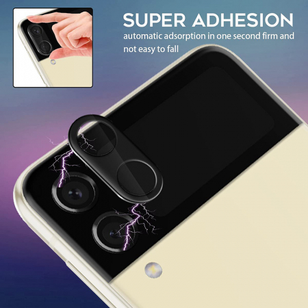 Folie sticla camera Samsung Galaxy Z Flip3 5G, Mocolo Silk HD Pro, Negru [4]