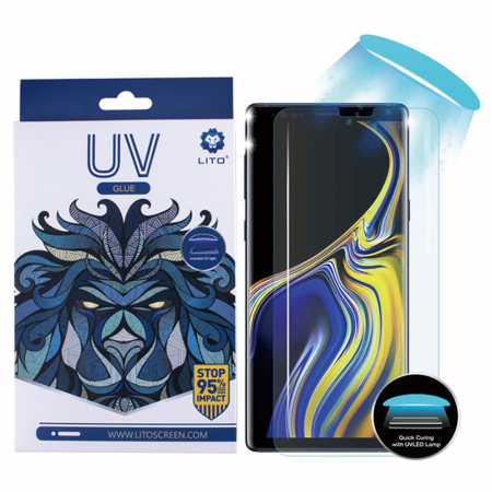 Galaxy Note 8 - Folie sticla curbata Samsung Galaxy Note 8 / Note 9, Lito UV Full Glue, Transparenta