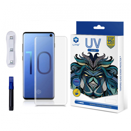 Galaxy S10 - Folie sticla curbata Samsung Galaxy S10, Lito UV Full Glue, Transparenta