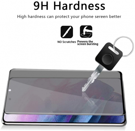 Folie sticla curbata Samsung Galaxy S21 Plus, Lito UV Full Glue, Privacy [6]