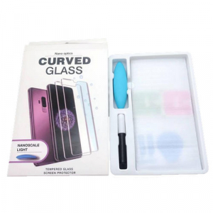 Folie sticla curbata UV Full Glue pentru Samsung Galaxy S10+, Transparenta [3]