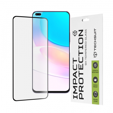 Huawei - Folie sticla Full Glue 111D pentru Huawei Nova 8i, Negru