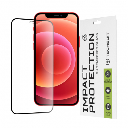 iPhone 12 Mini - Folie sticla Full Glue 111D pentru iPhone 12 Mini, Negru