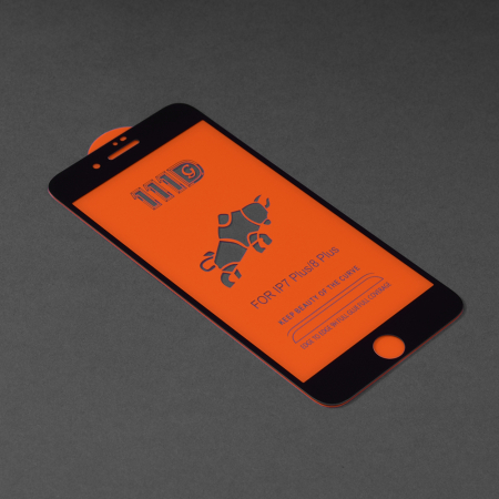 Folie sticla Full Glue 111D pentru iPhone 7 Plus / 8 Plus, Negru [1]