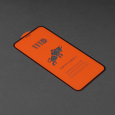 Folie sticla Full Glue 111D pentru iPhone XR / iPhone 11, Negru [1]
