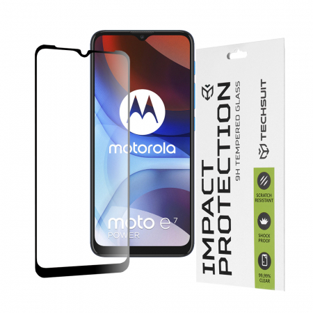 Motorola - Folie sticla Full Glue 111D pentru Motorola Moto E7 Power / E7i Power, Negru