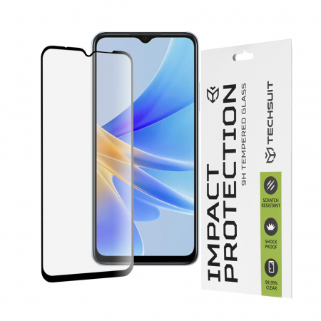 Oppo A17 - Folie sticla Full Glue 111D pentru OPPO A17, Negru
